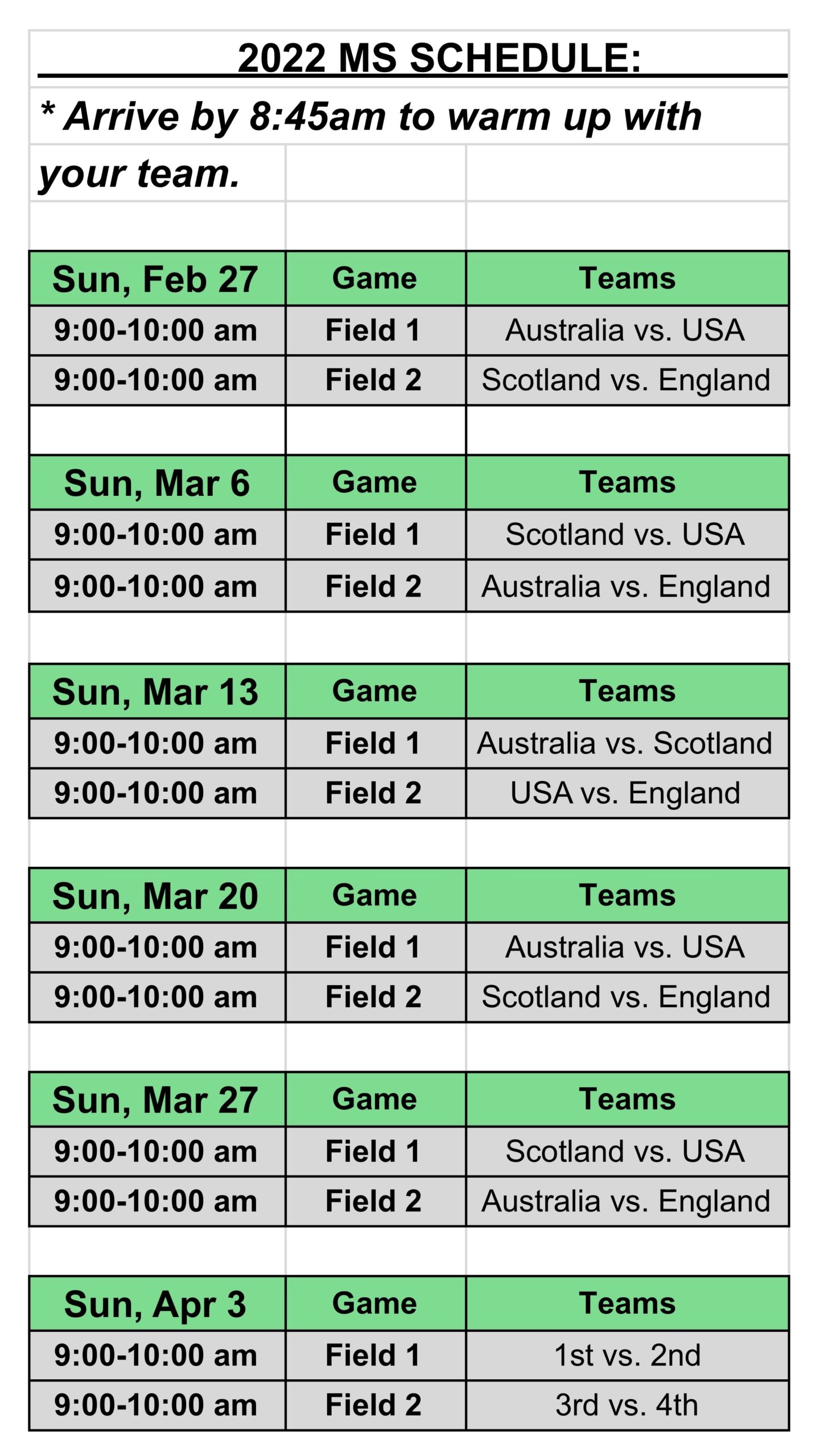 2022 GIRLS WORLD CUP TEAMS & SCHEDULES - MS Schedule copy - Maineiax